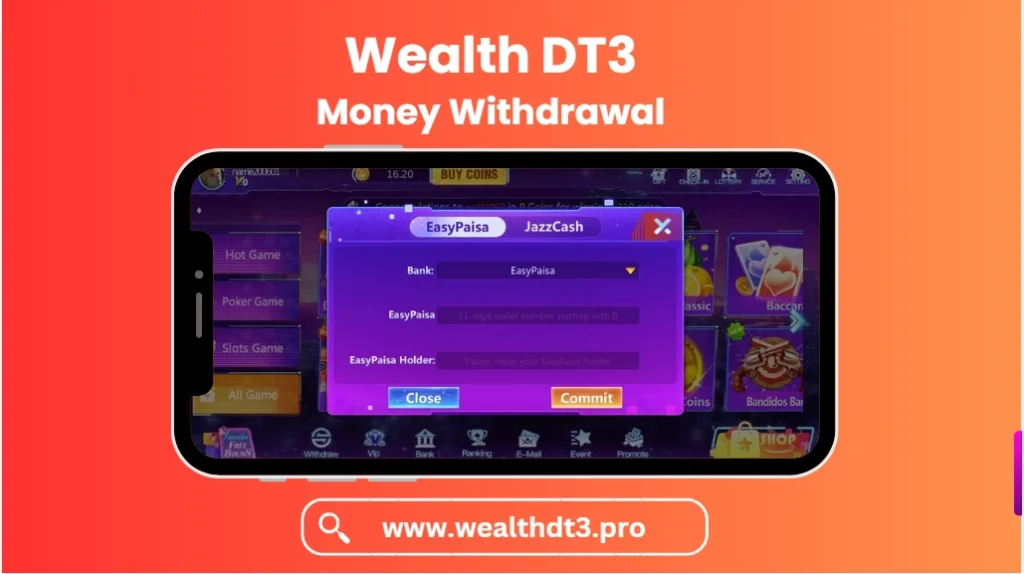 Wealth Dt3 money withdrawal